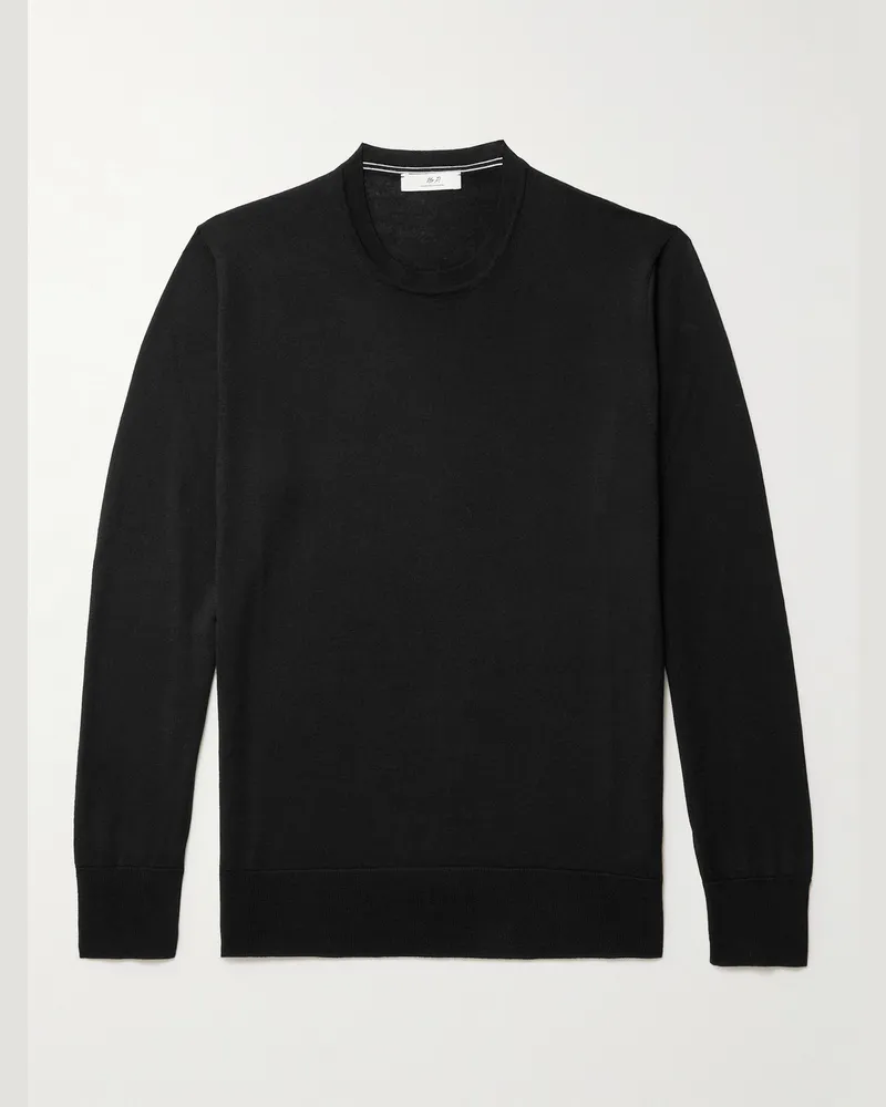 MR P. Pullover aus Merinowolle Schwarz