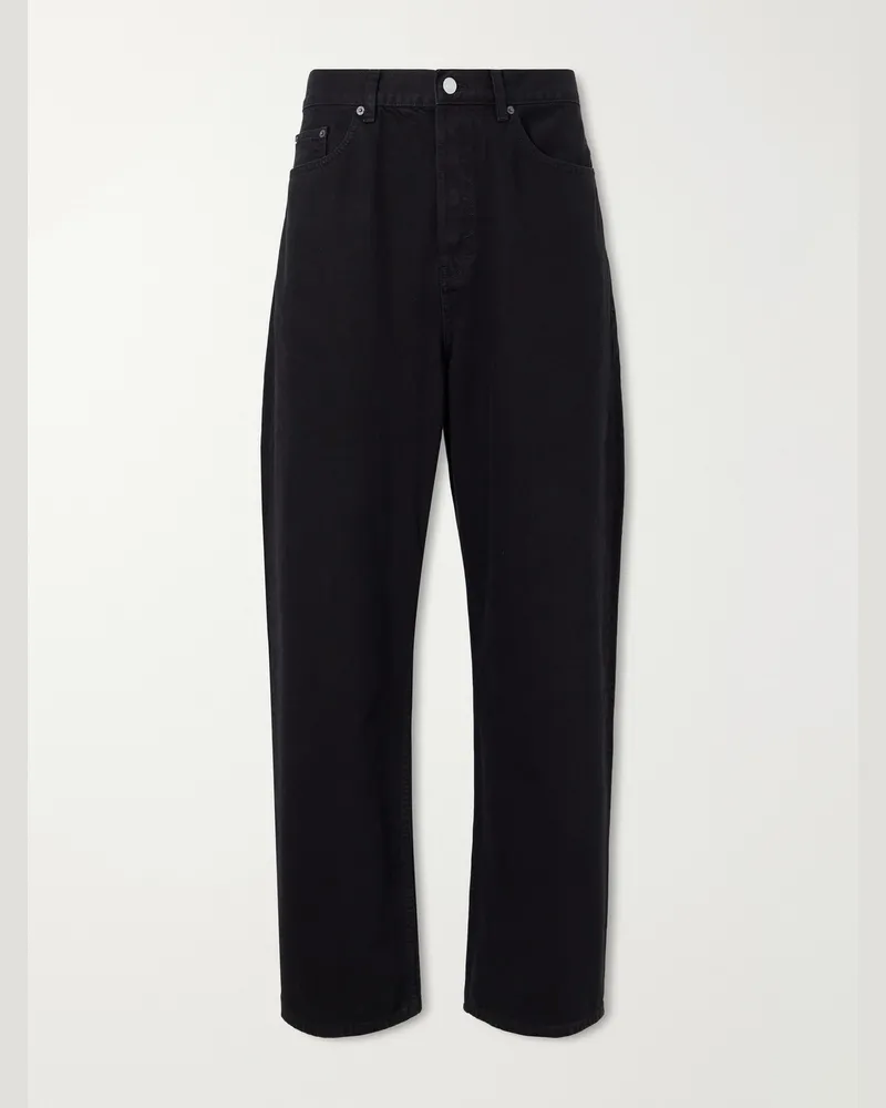 Frame Denim Wide-Leg Jeans Black