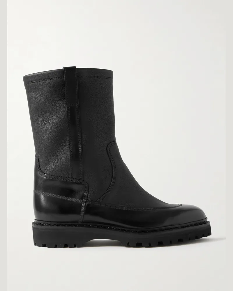 John Lobb Ridge Chelsea Boots aus glattem und vollnarbigem Leder Schwarz