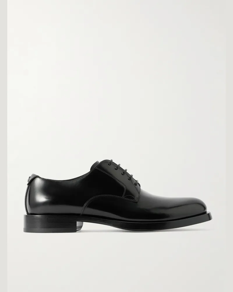 Dolce & Gabbana Derby-Schuhe aus Glanzleder Schwarz
