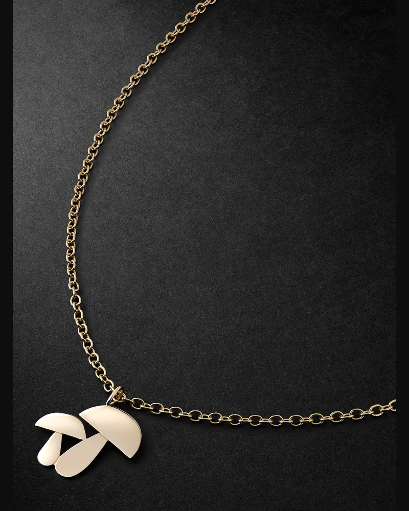Sydney Evan Mushroom Large Kette aus Gold mit Pilz-Anhänger Gold
