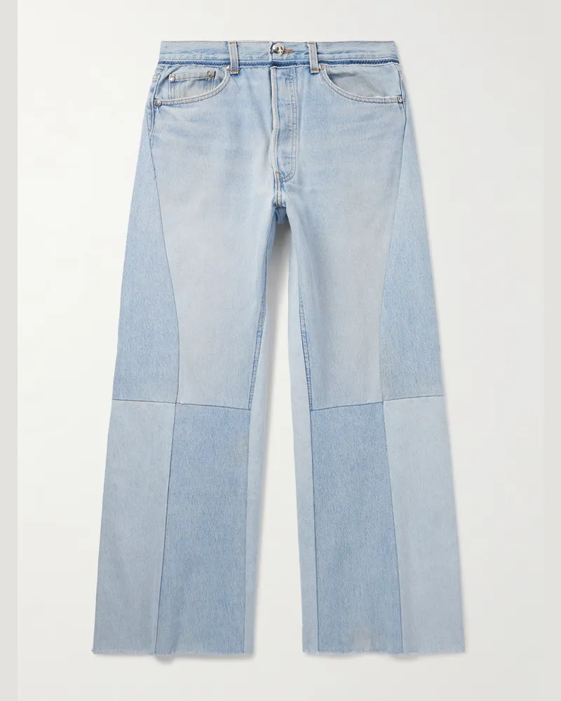 READYMADE Ausgestellte Jeans in Patchwork-Optik Blau