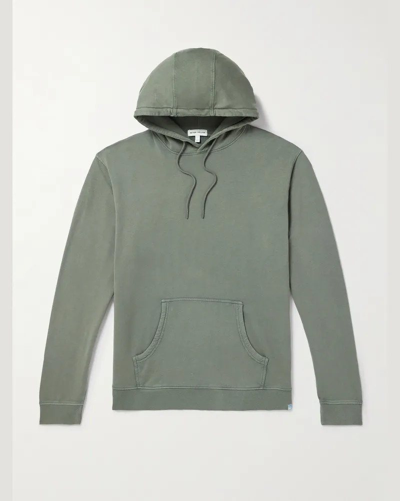 Peter Millar Lava Wash Hoodie aus Jersey aus einer Stretch-Baumwoll-Modalmischung Grün