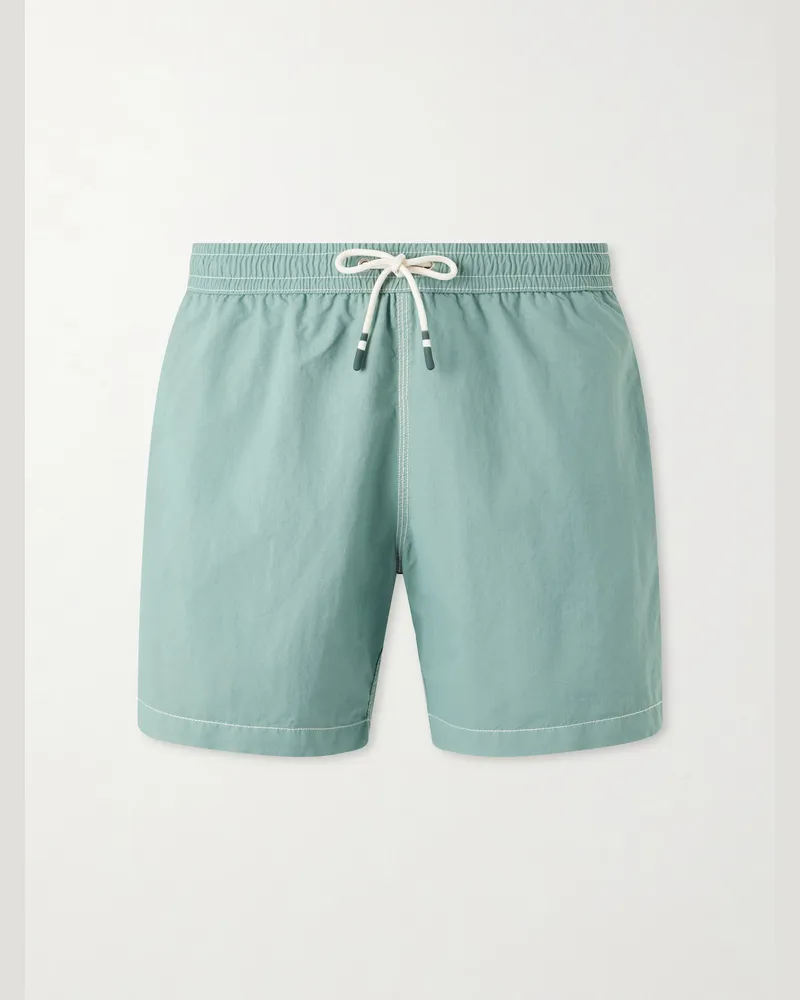 Hartford Slim-Fit Mid-Length Swim Shorts Green
