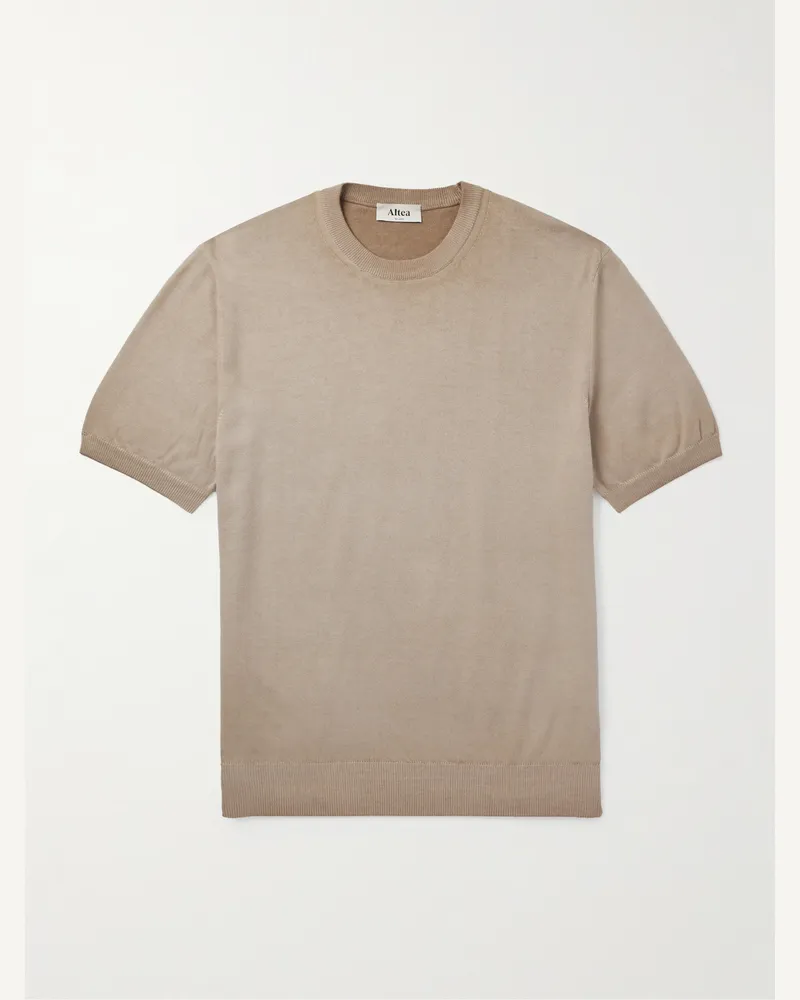 Altea Lewis T-Shirt aus Baumwolle Braun