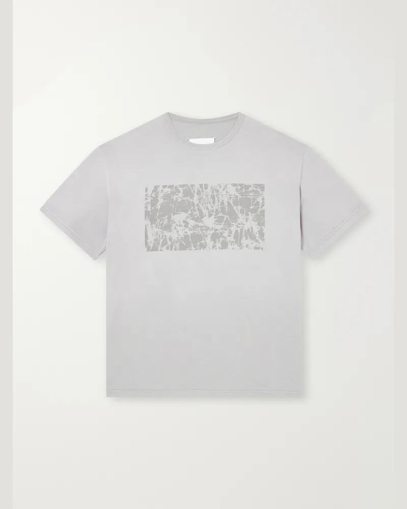 Maison Margiela Printed Garment-Dyed Cotton-Jersey T-Shirt Green