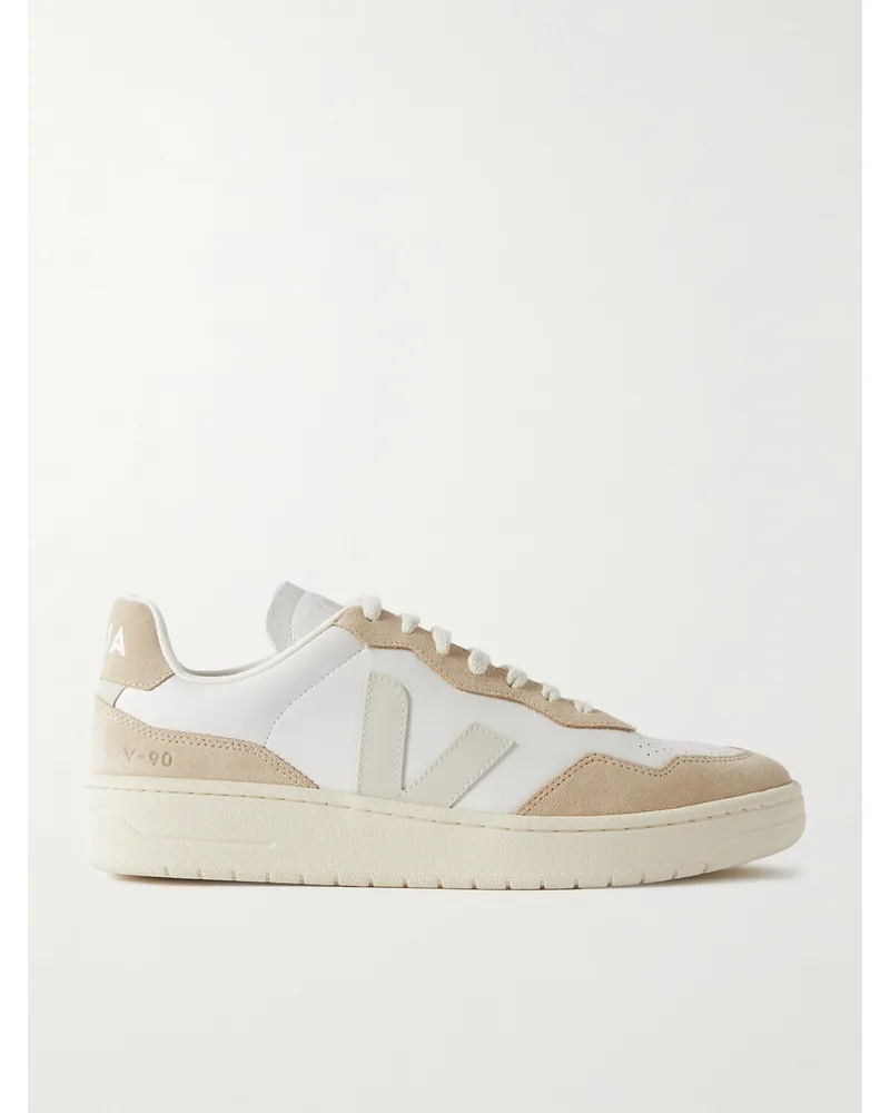 VEJA The Aegean Project V-90 Sneakers aus Veloursleder und Leder Neutral