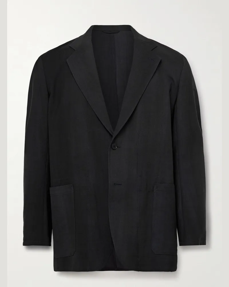 Kaptain Sunshine Unstrukturiertes Sakko aus Woll-Twill Grau