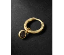 Nesting Gem einzelne Creole aus Gold mit Quarz