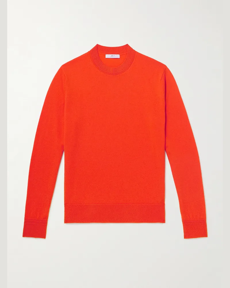 MR P. Curtis Cashmere Sweater Orange