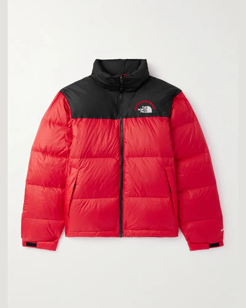 The North Face 1996 Retro Nuptse Daunenjacke aus gestepptem Nylon-Ripstop und Shell Rot