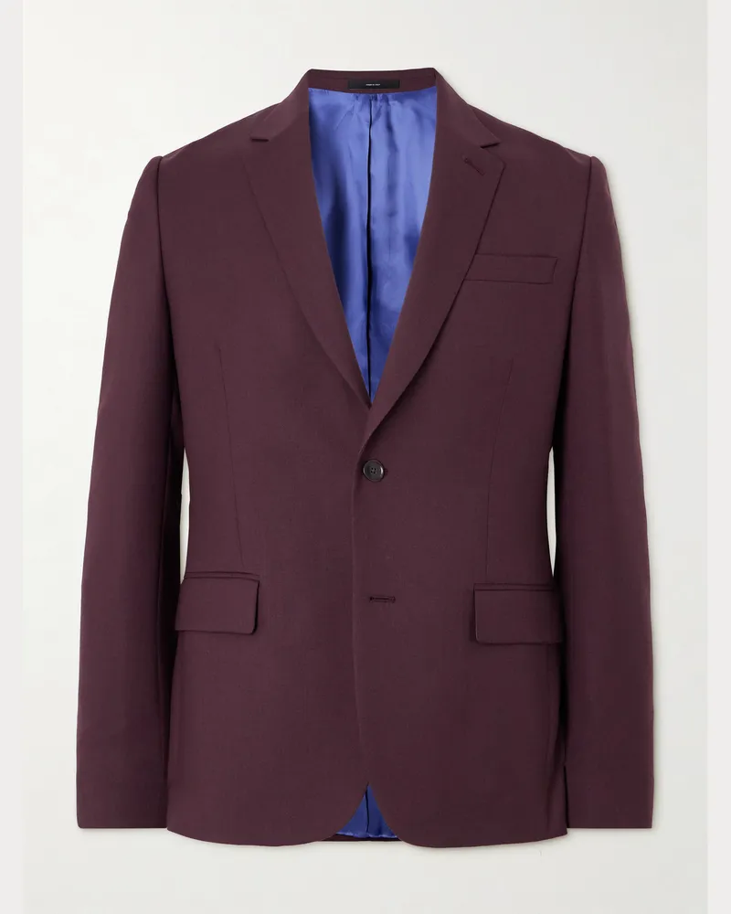 Paul Smith Soho schmal geschnittenes Sakko aus Woll-Twill Burgunder