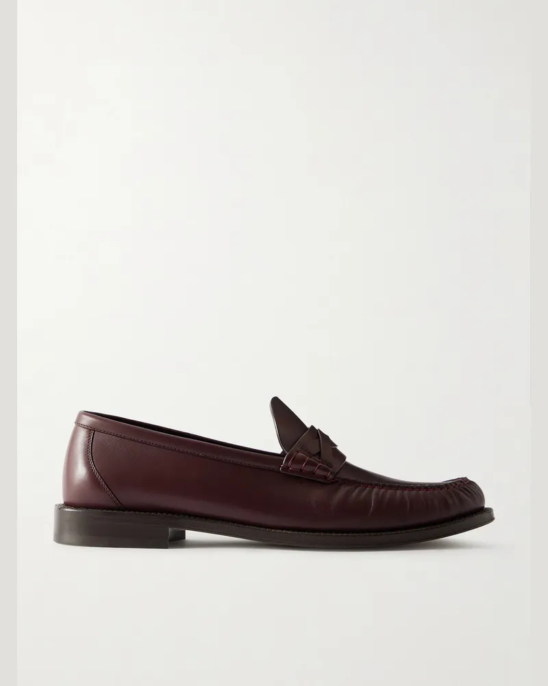 Brunello Cucinelli Leather Loafers Burgundy