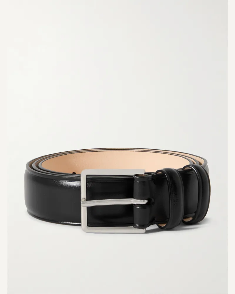 Paul Smith 3cm Glossed-Leather Belt Black