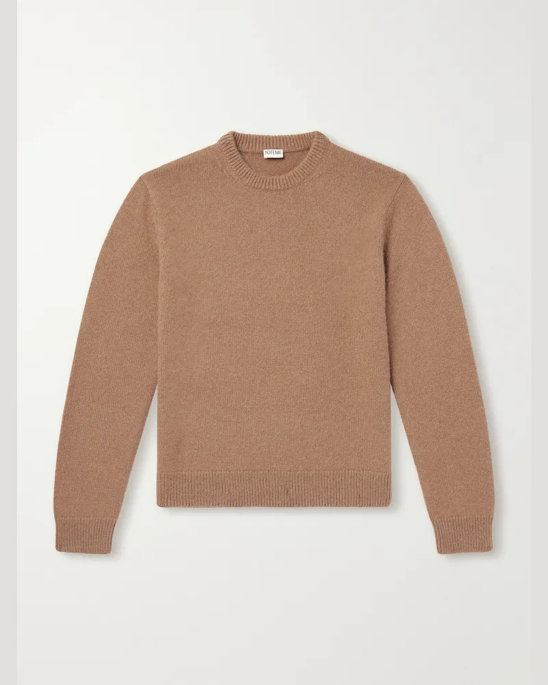 Totême Camel Hair Sweater Brown