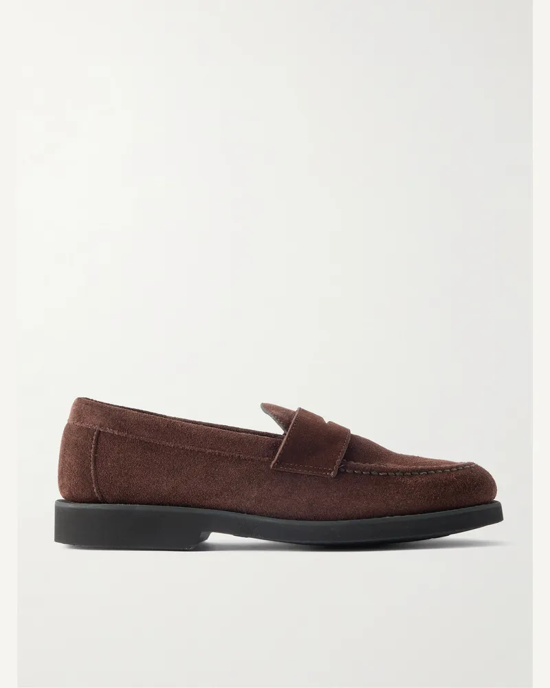 Sebago Ryan Pennyloafers aus Veloursleder Braun