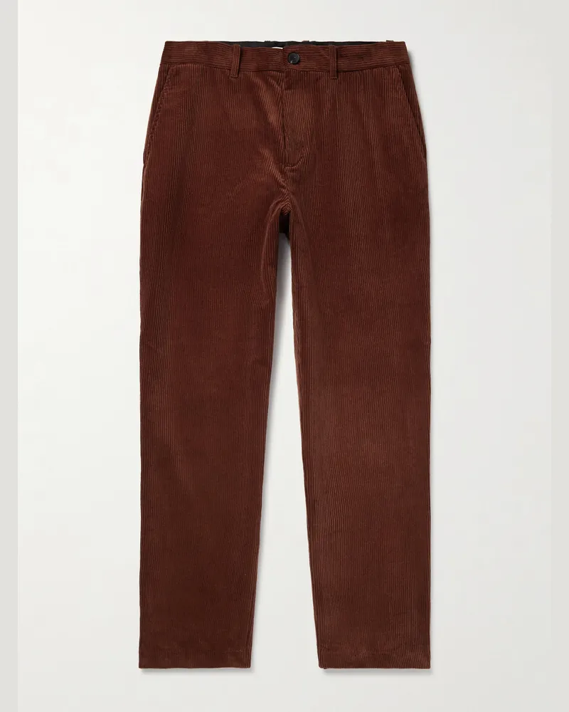 MR P. Edward gerade geschnittene Hose aus Biobaumwollcord Rot