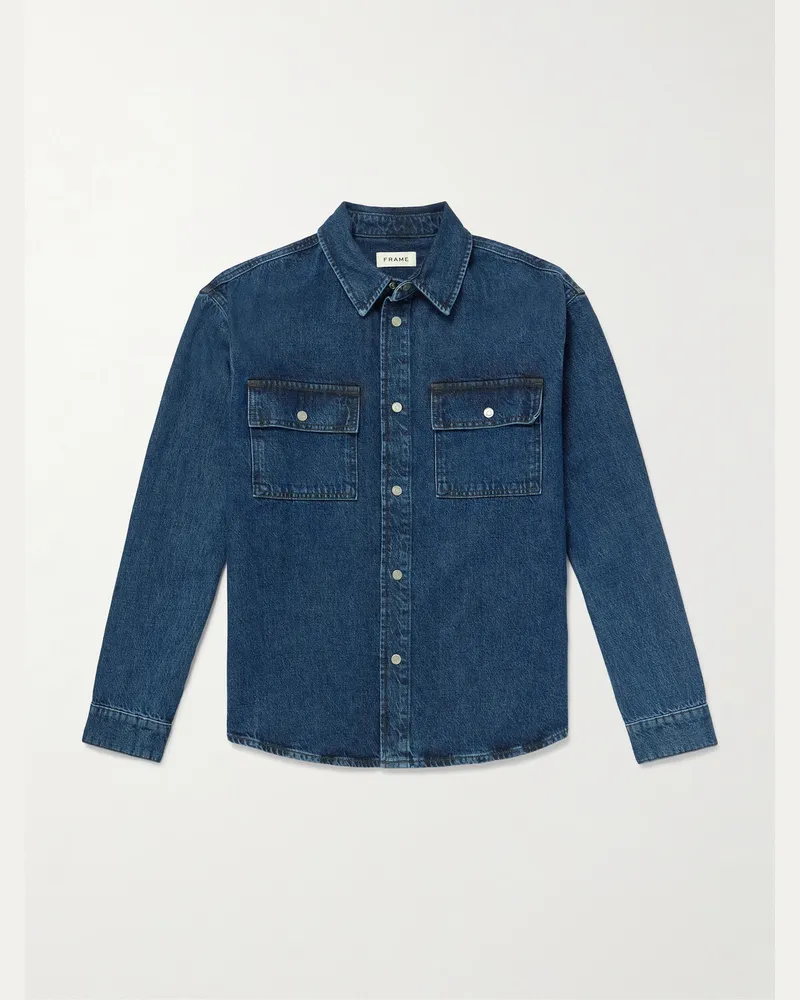 Frame Denim Jeanshemd Blau