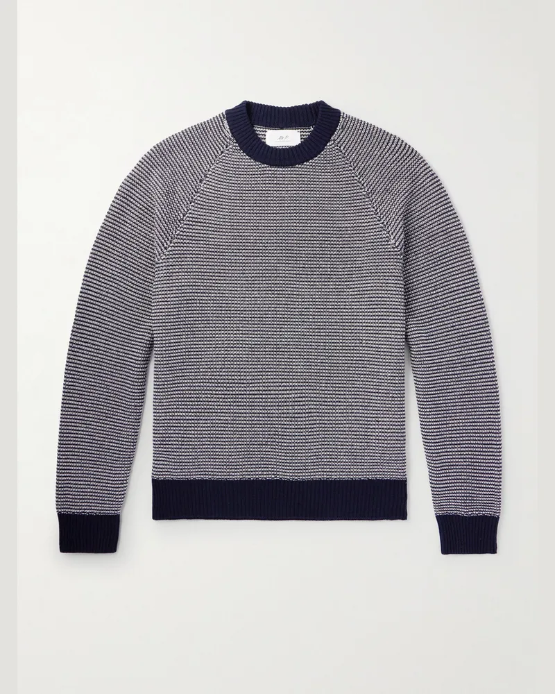 MR P. Pullover aus Merinowolle Blau