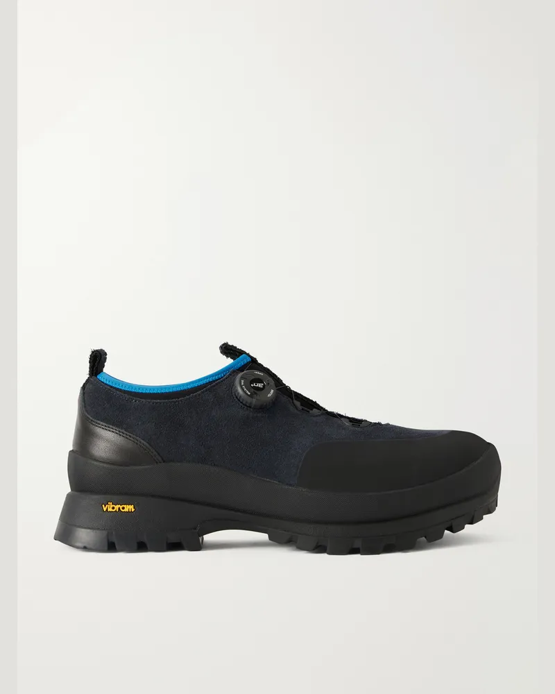 Blue Blue Japan PG Rubber-Trimmed Suede Sneakers Blue