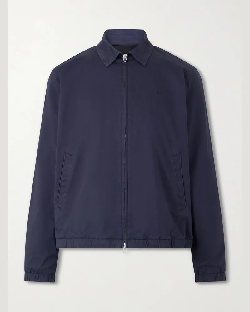 Rag & Bone Cotton-Blend Twill Harrington Jacket Blue