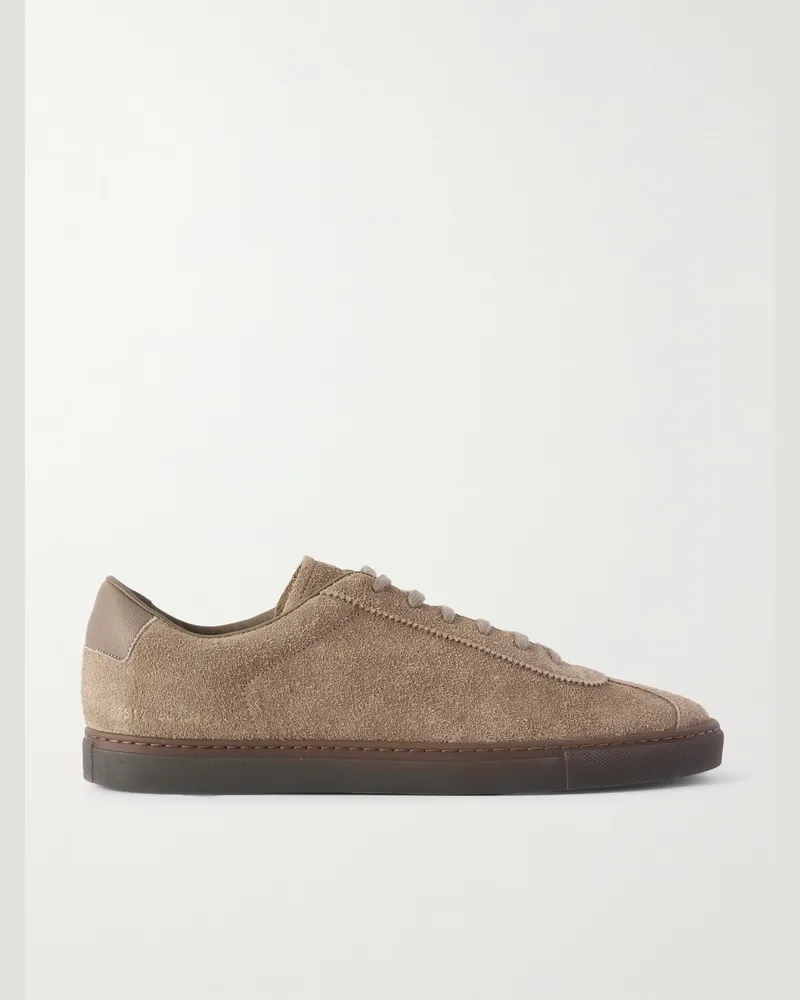 Common Projects Field Trainer Sneakers aus gebürstetem Veloursleder Braun