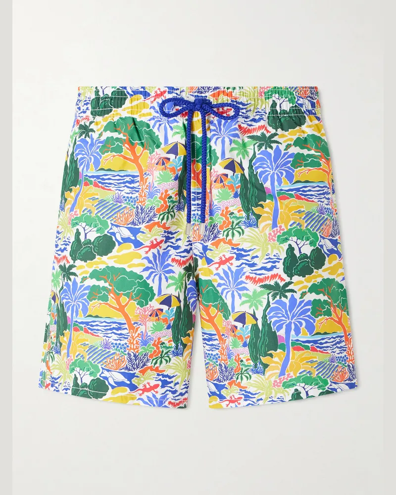 Vilebrequin Moorea Straight-Leg Mid-Length Printed ECONYL® Swim Shorts Multi