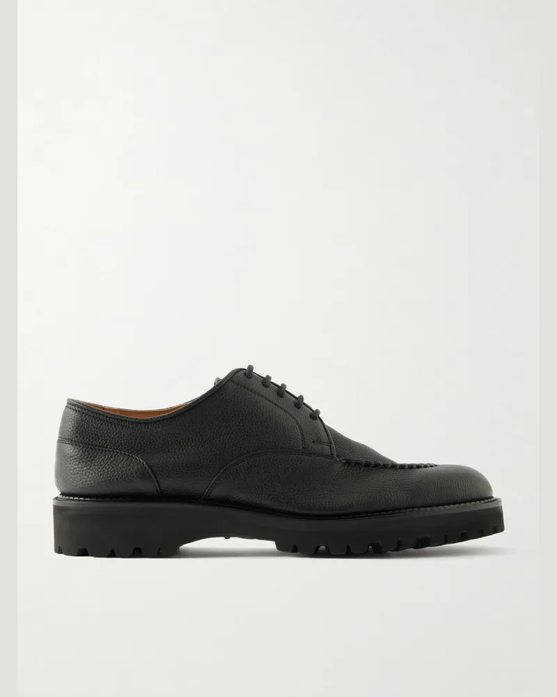 John Lobb Land Full-Grain Leather Derby Shoes Black