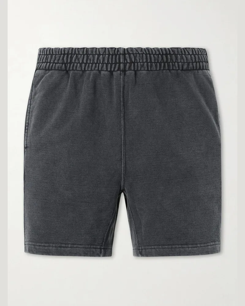 Remi Relief Straight-Leg Cotton-Jersey Shorts Black