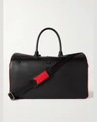 Christian Louboutin Ruisbuddy Reisetasche aus vollnarbigem Leder mit Gummibesatz und Stachelnieten Schwarz