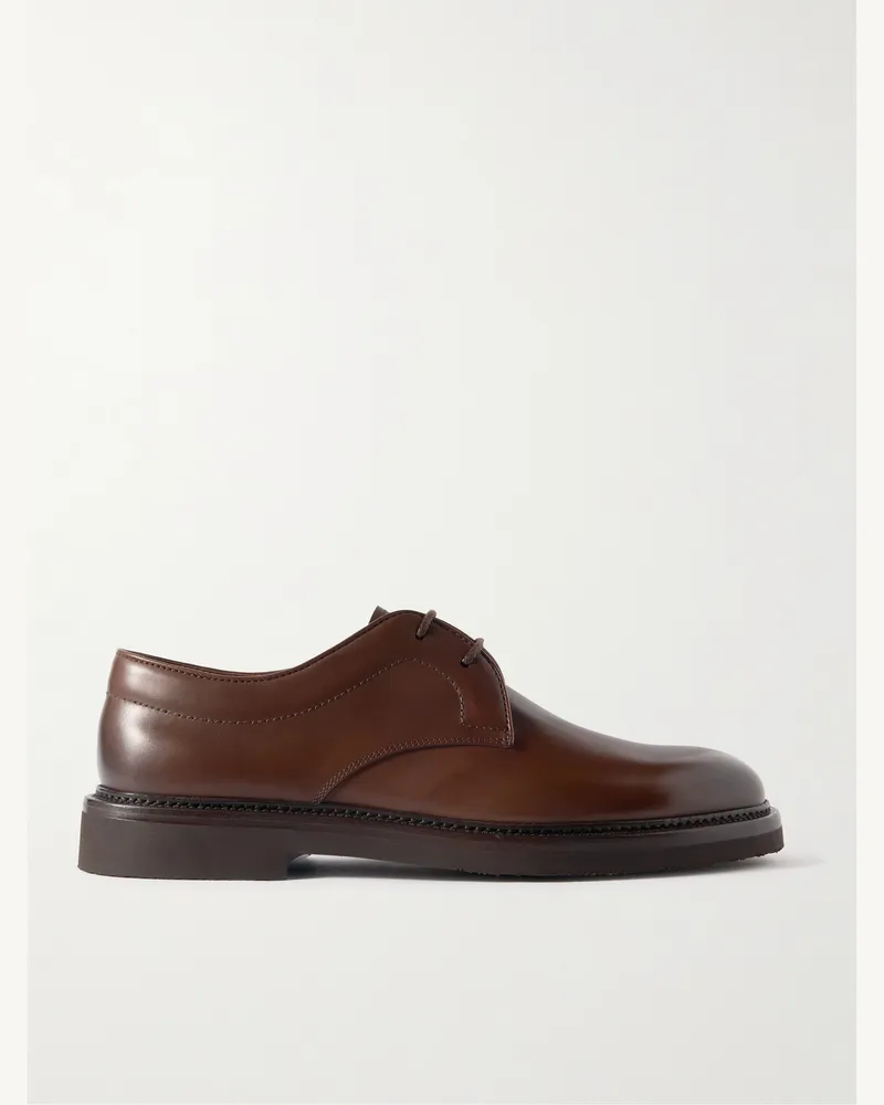 Dunhill Apsley Derby-Schuhe aus Glanzleder Braun