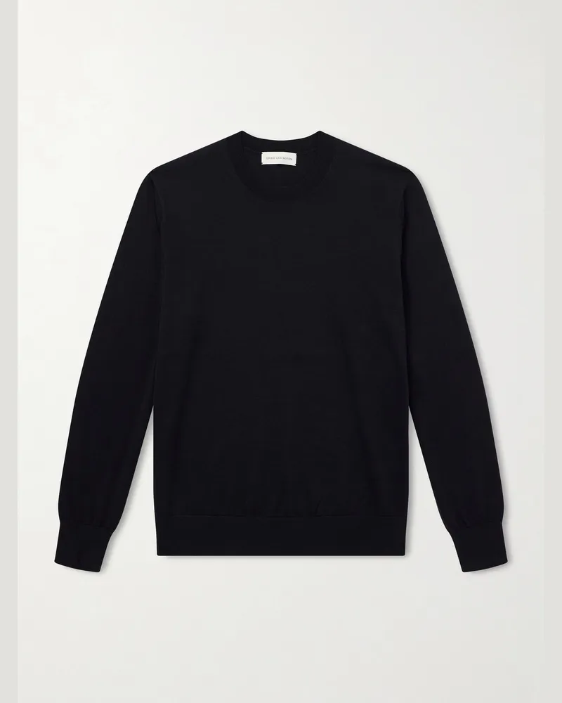 Dries van Noten Merino Wool Sweater Black