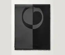 Frayed Wool and Silk-Blend Jacquard Scarf