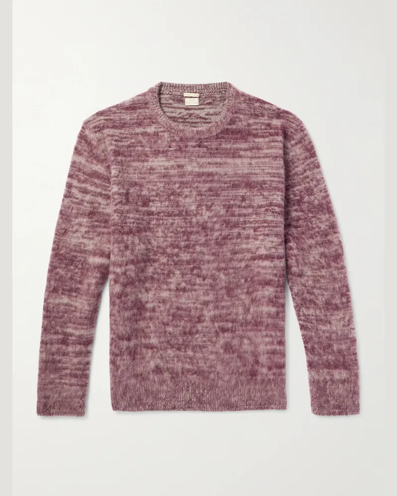 Massimo Alba Pullover aus gebürstetem Kaschmir Lila