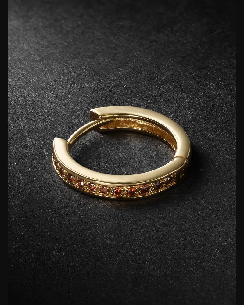 Kolours Fortis Medium einzelne Creole aus Gold mit Diamanten Orange