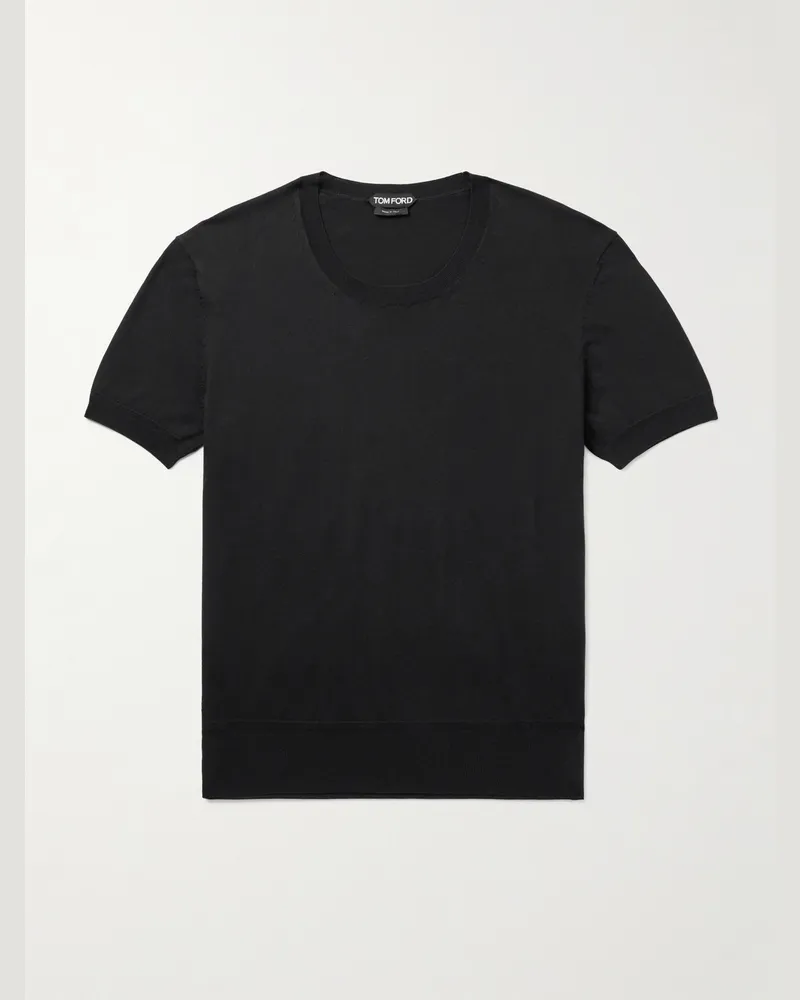 Tom Ford T-Shirt aus Baumwolle Schwarz