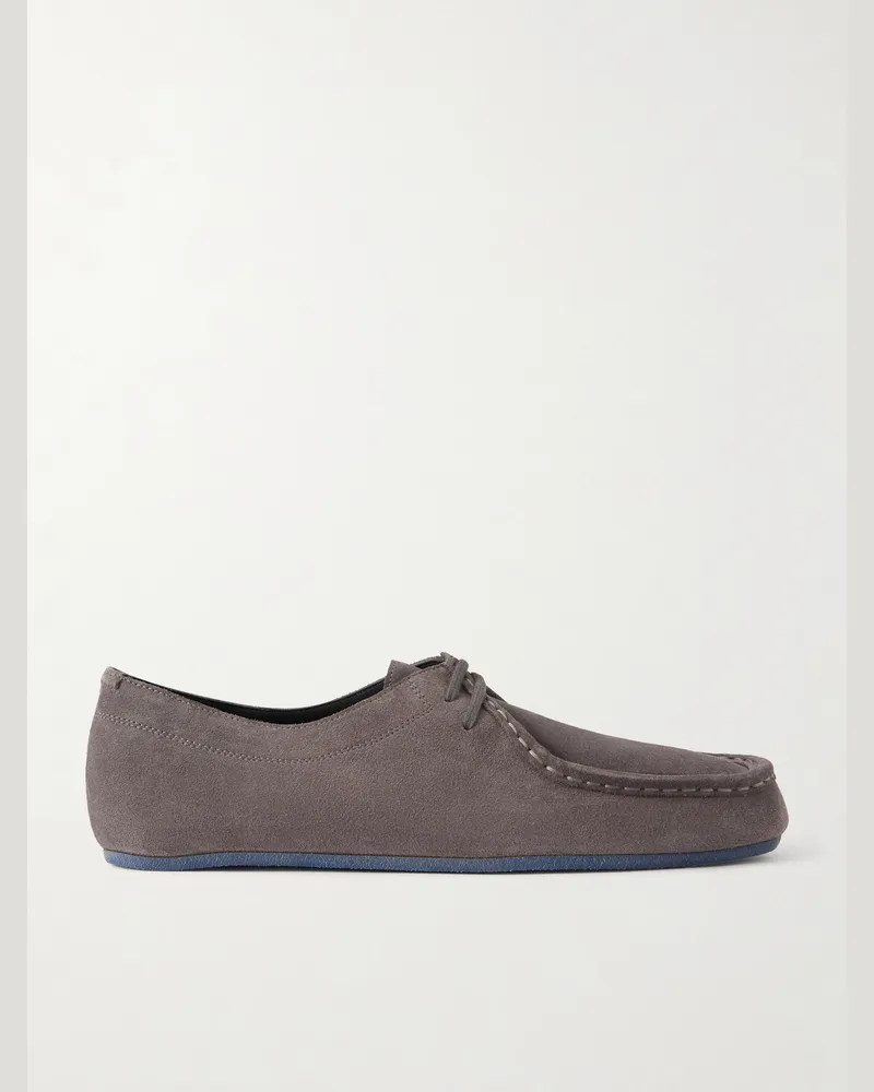 Jil Sander Suede Derby Shoes Gray