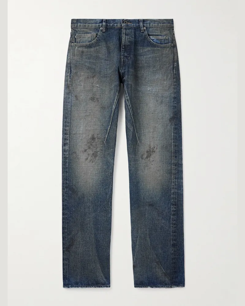 DRKSHDW by Rick Owens DRKSHDW Kurdt gerade geschnittene Jeans in Distressed-Optik Blau