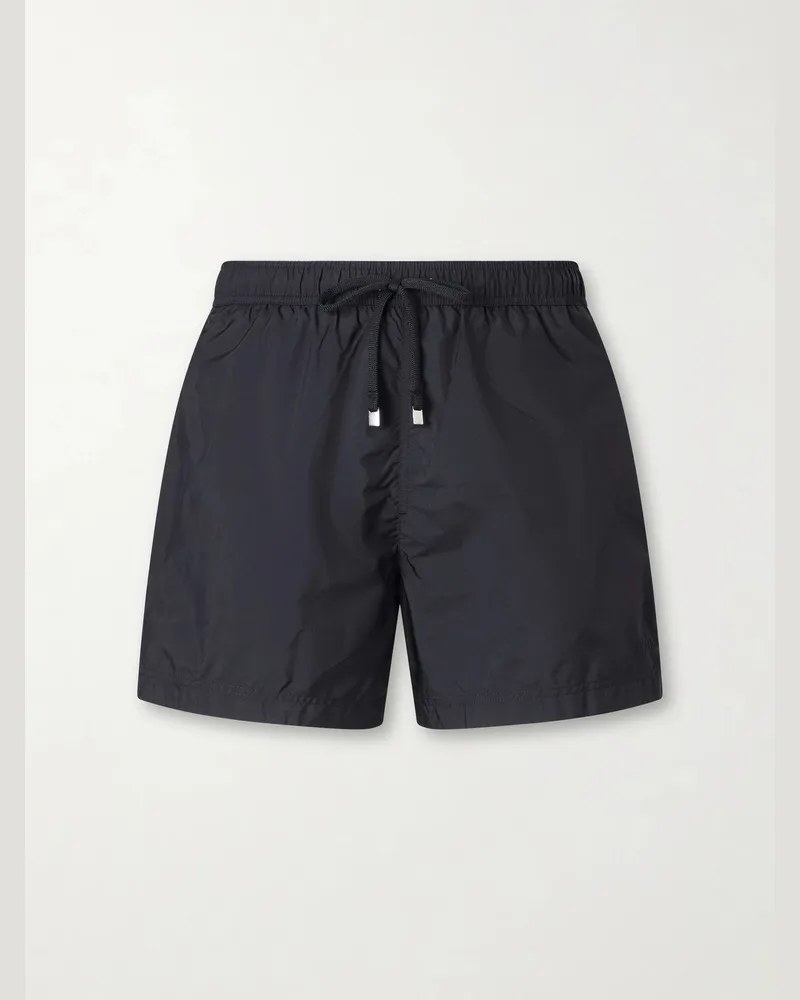 Ermenegildo Zegna Straight-Leg Mid-Length Swim Shorts Black