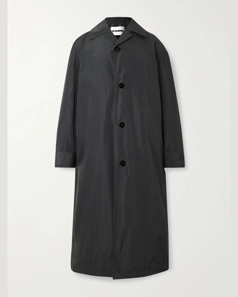 Jil Sander Mantel aus Shell Grau