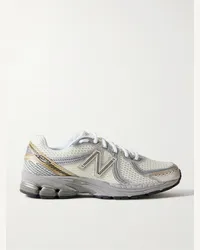 New Balance 860v2 Ceres Sneakers aus Mesh mit Gummi- und Lederbesatz Grau