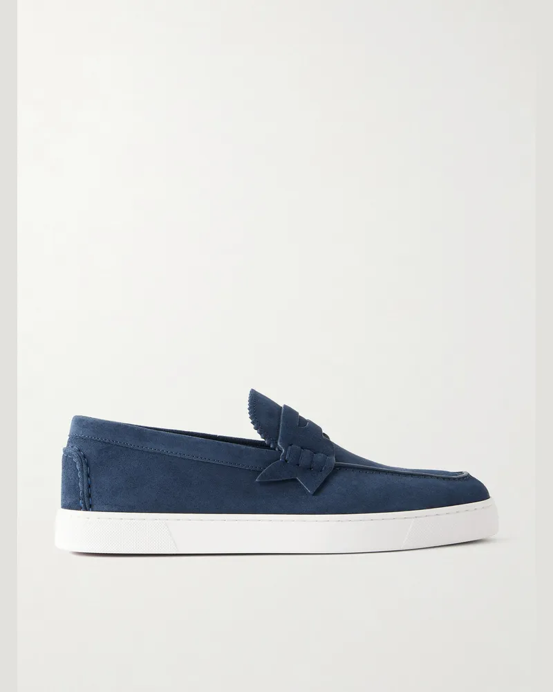 Christian Louboutin Harold Suede Loafers Blue