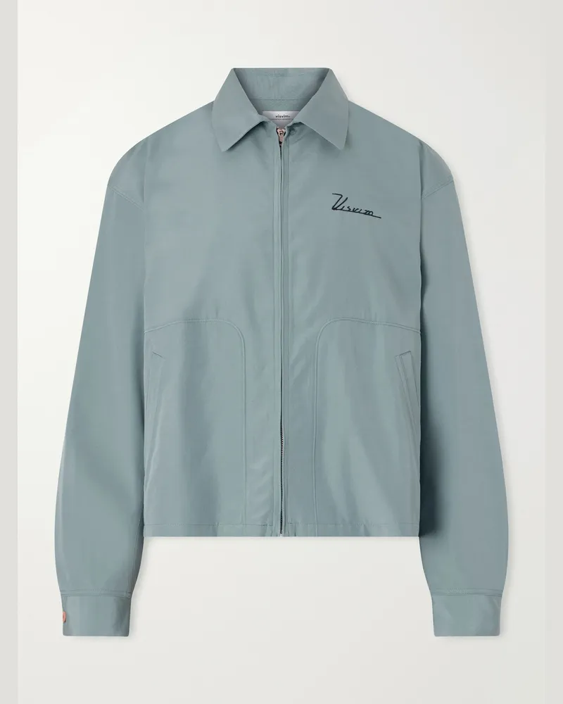 Visvim Somer Swing Printed Silk and Wool-Blend Jacket Green