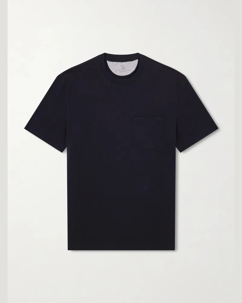Brunello Cucinelli Slim-Fit Cotton-Jersey T-Shirt Black