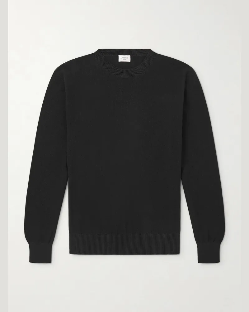 Saint Laurent Cotton Sweater Black