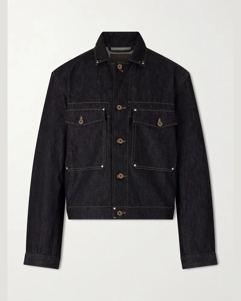 Christophe Lemaire Denim Trucker Jacket Blue
