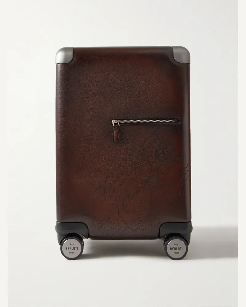 Berluti Formula 1005 Scritto Venezia Softy Leather Suitcase Brown