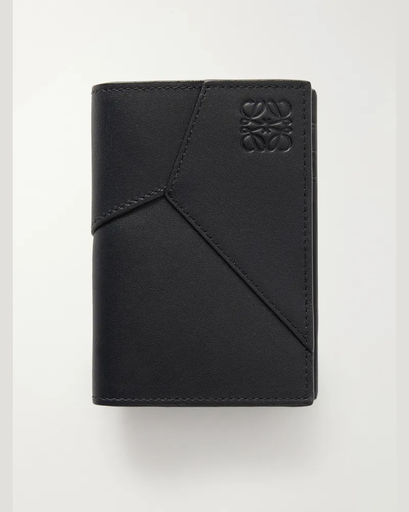 Loewe Puzzle Edge Leather Bifold Cardholder Black