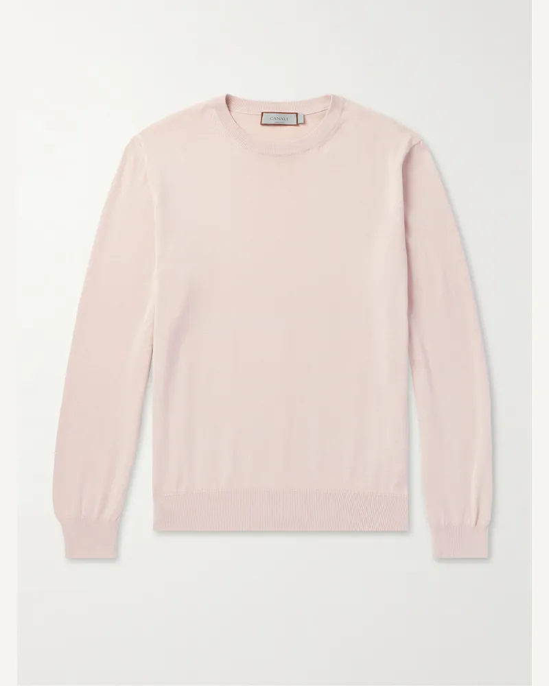 Canali Pullover aus Baumwolle Pink
