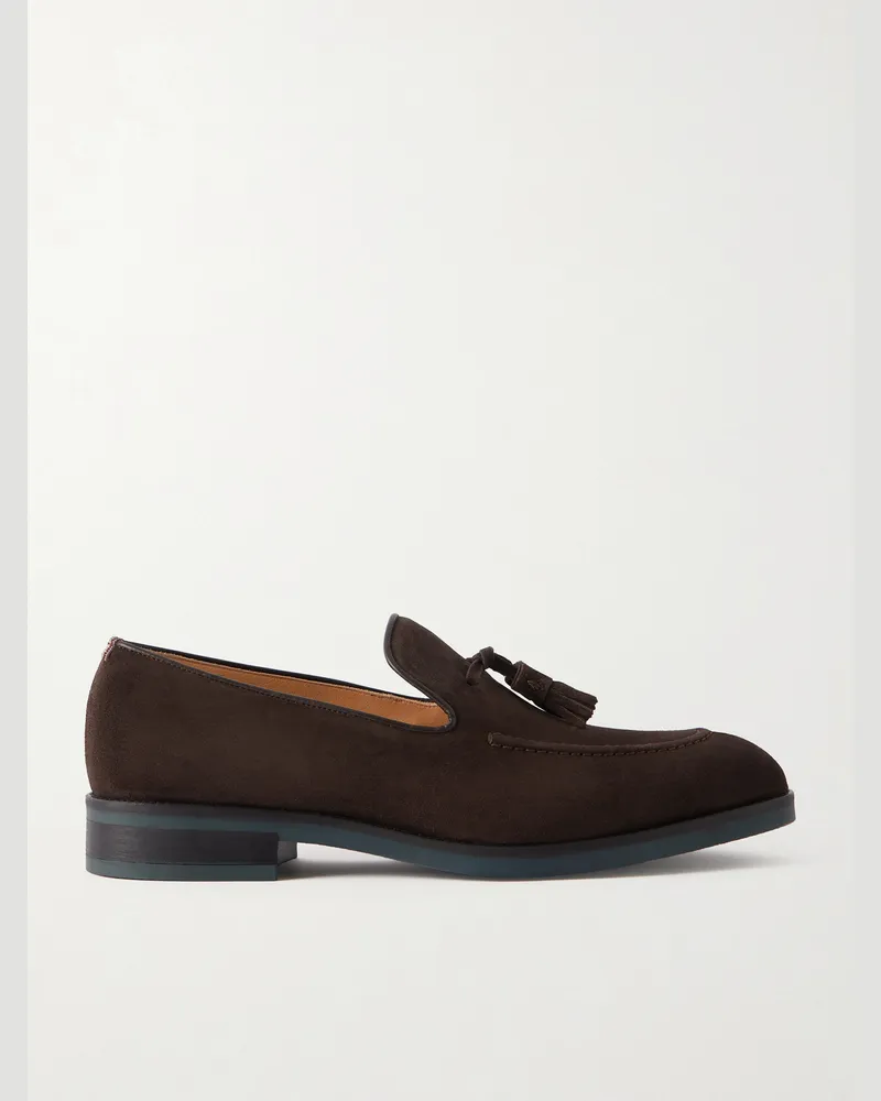 Paul Smith Lawrence Tasselled Suede Loafers Brown